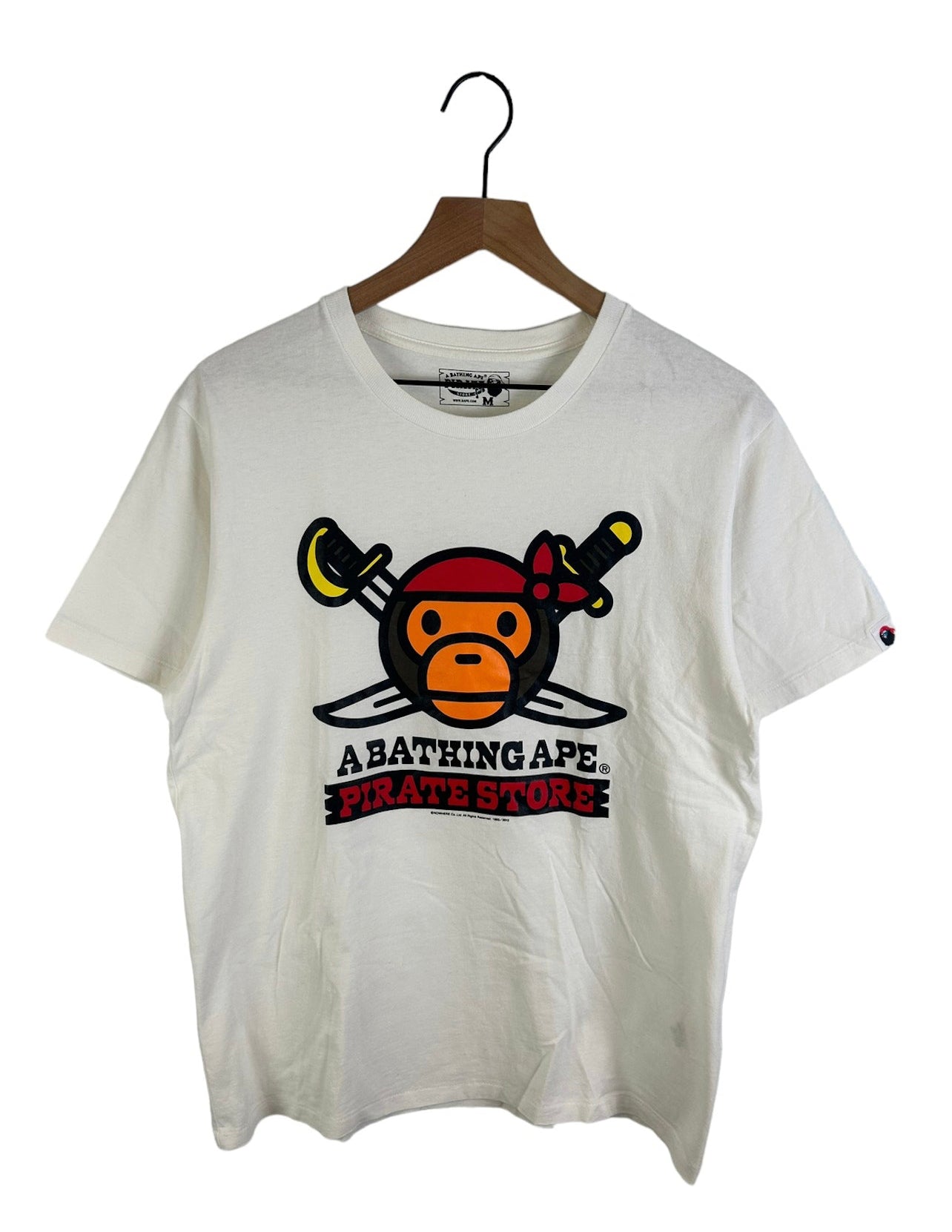 2012 Bape Milo Pirates Logo Print T-Shirt Size: M