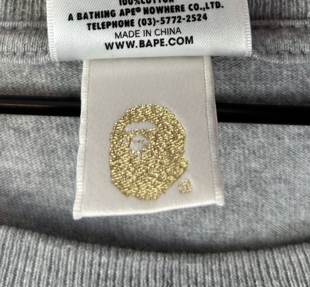 2012 Bape Face Logo Print T-Shirt