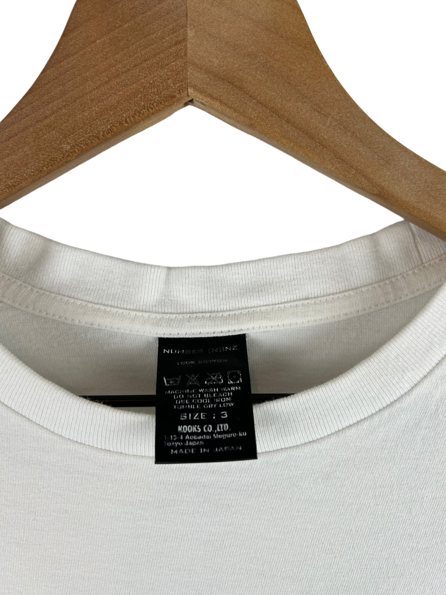 Number Nine Box Logo Print T-Shirt Size: 3