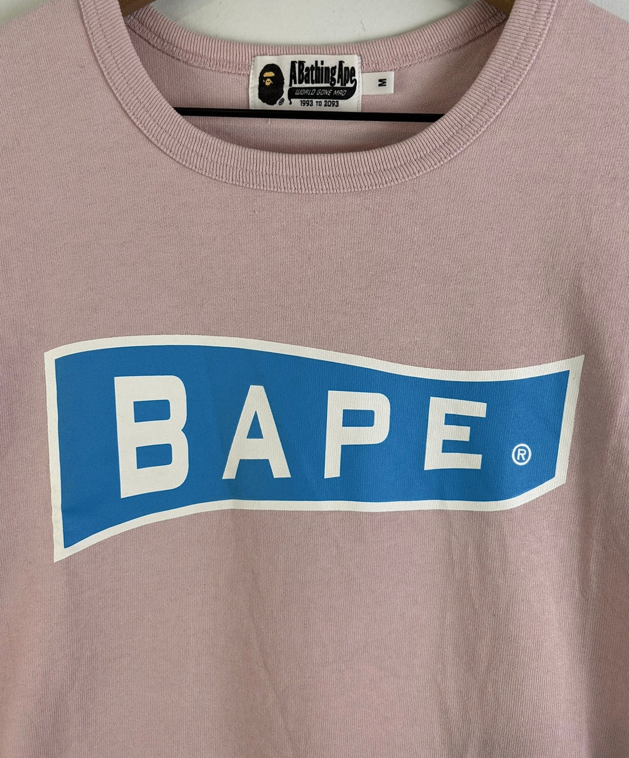 Bape Flag Logo Print T-Shirt Size: M