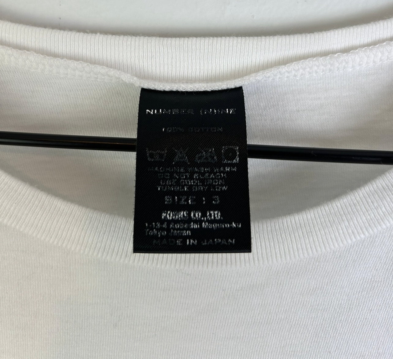 Number Nine New York Print Logo T-Shirt Size: M