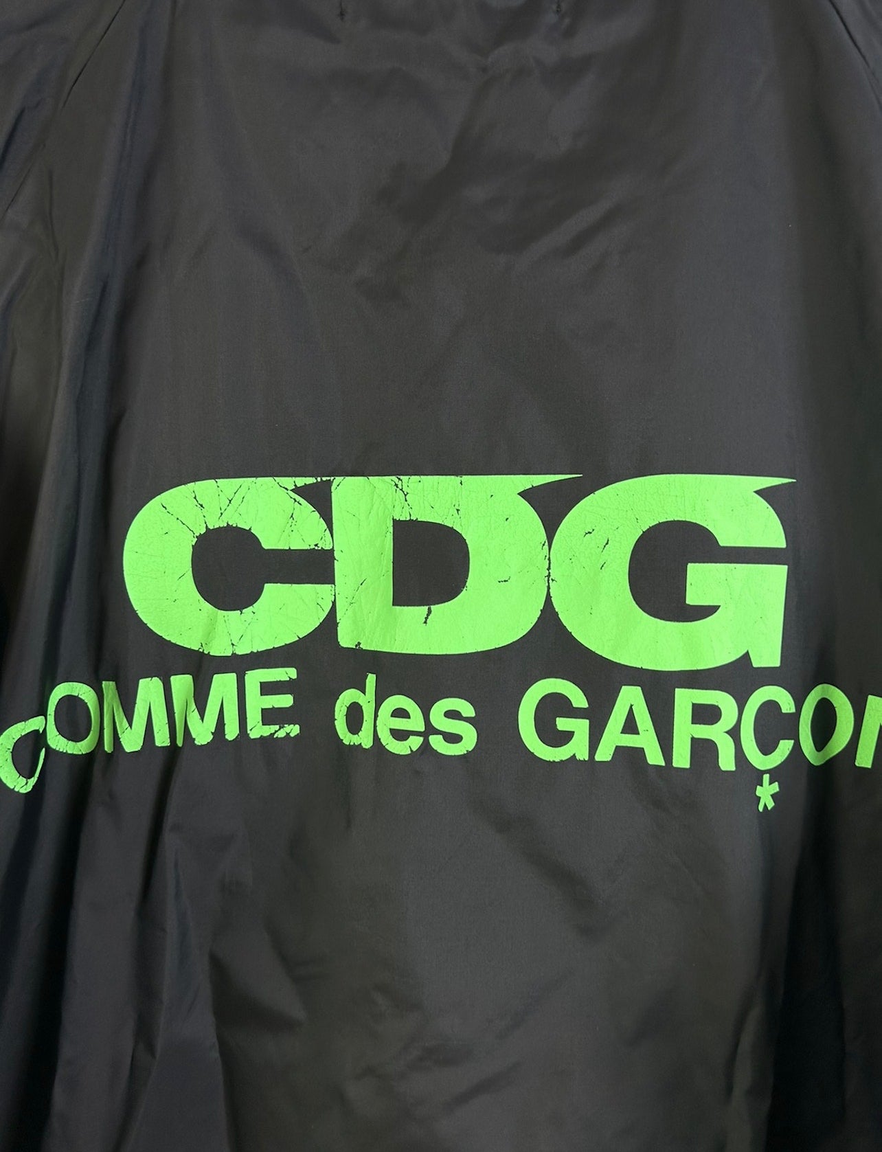 CDG Back Logo Nylon Jacket Size: L