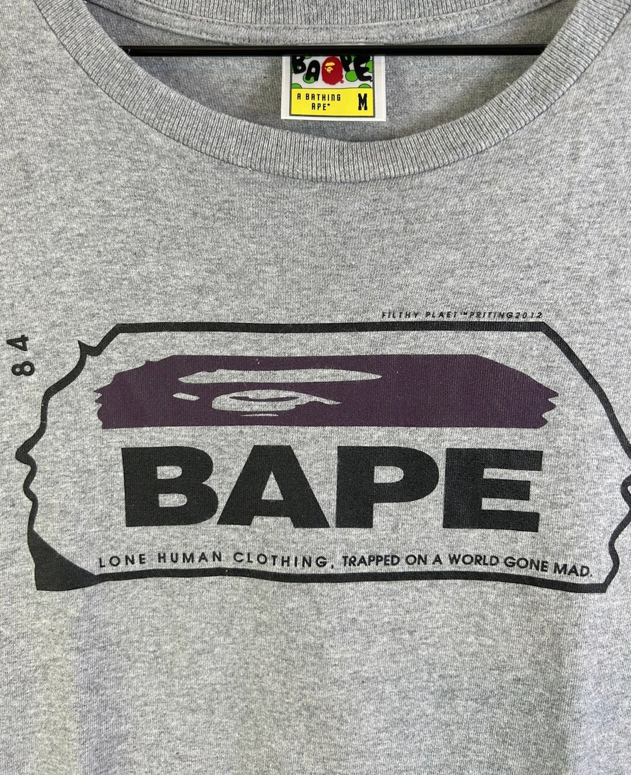 2012 Bape Face Logo Print T-Shirt